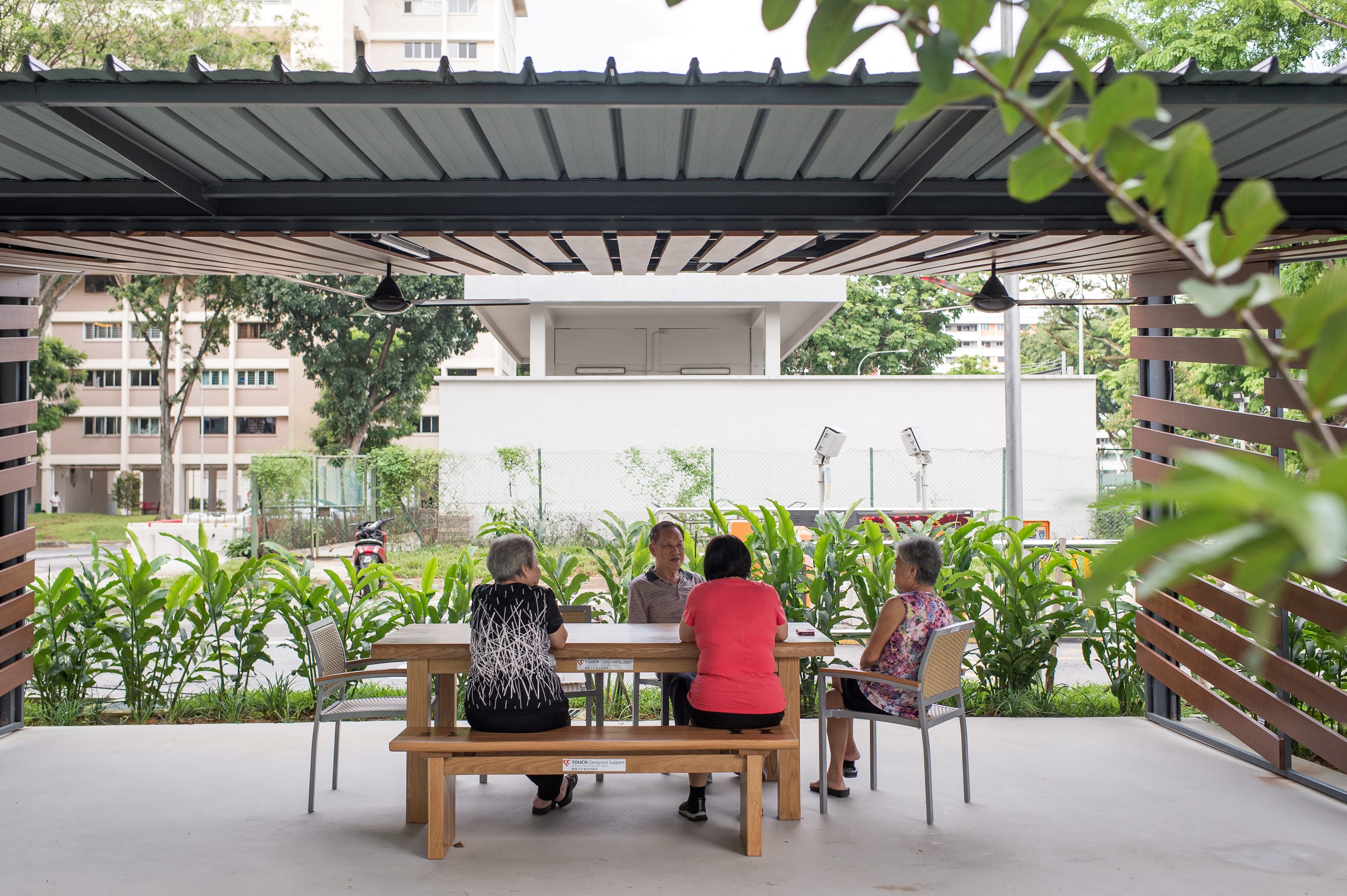 TOUCHpoint@AMK 433: Co-created with residents, a cosy space for the community to come together, stay active and connected. Photo credit: Ordinary Studios.